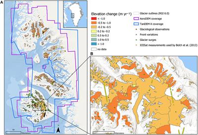Elevation Changes of West-Central Greenland Glaciers From 1985 to 2012 From Remote Sensing